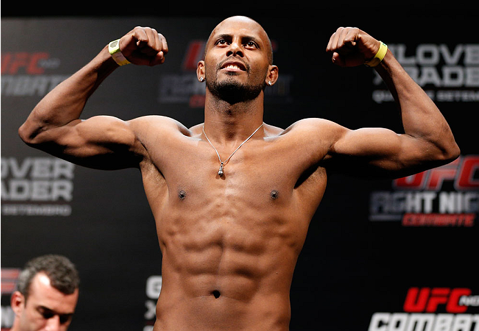 BELO HORIZONTE, BRAZIL - SEPTEMBER 03: Kevin Souza weighs in during the UFC weigh-in event at Mineirinho Arena on September 3, 2013 in Belo Horizonte, Brazil. (Photo by Josh Hedges/Zuffa LLC/Zuffa LLC via Getty Images)
