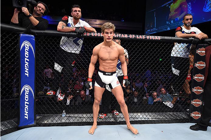 LAS VEGAS, NEVADA - DECEMBER 10: Sage Northcutt before his lightweight bout against Cody Pfister during the UFC Fight Night event at The Chelsea at the Cosmopolitan of Las Vegas on December 10, 2015 in Las Vegas, Nevada. (Photo by Jeff Bottari/Zuffa LLC