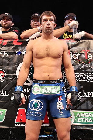 JARAGUA DO SUL, BRAZIL - MAY 18: Luke Rockhold stands in his corner before his middleweight bout against Vitor Belfort during the UFC on FX event on May 18, 2013 at Arena Jaragua in Jaragua do Sul, Santa Catarina, Brazil. (Photo by Josh Hedges/Zuffa LLC/Z