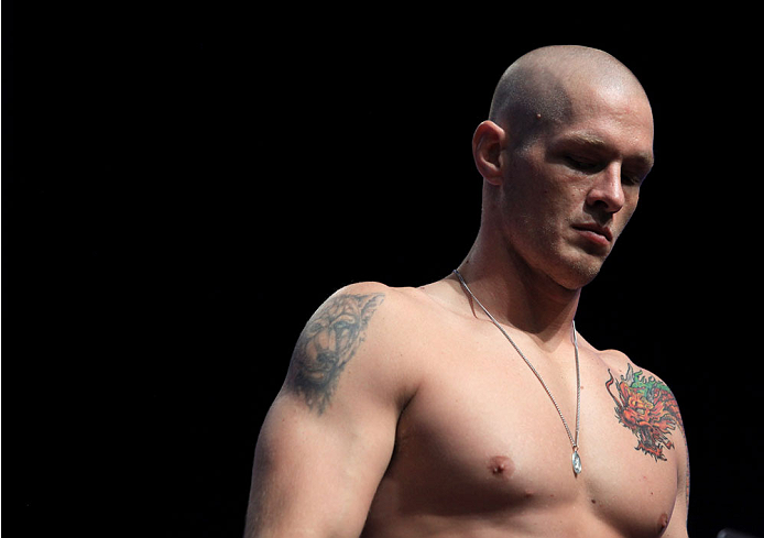LAS VEGAS, NV - JULY 5: Daniel Spohn weighs in during the TUF 19 Finale weigh-in inside the Mandalay Bay Convention Center on July 5, 2014 in Las Vegas, Nevada.(Photo by Brandon Magnus/Zuffa LLC/Zuffa LLC via Getty Images)