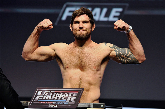 LAS VEGAS, NV - JULY 05: Mixed martial artist Robert Drysdale poses on the scale during the TUF 19 Finale weigh-in at the Mandalay Bay Convention Center on July 5, 2014 in Las Vegas, Nevada. (Photo by David Becker/Zuffa LLC/Zuffa LLC via Getty Images)