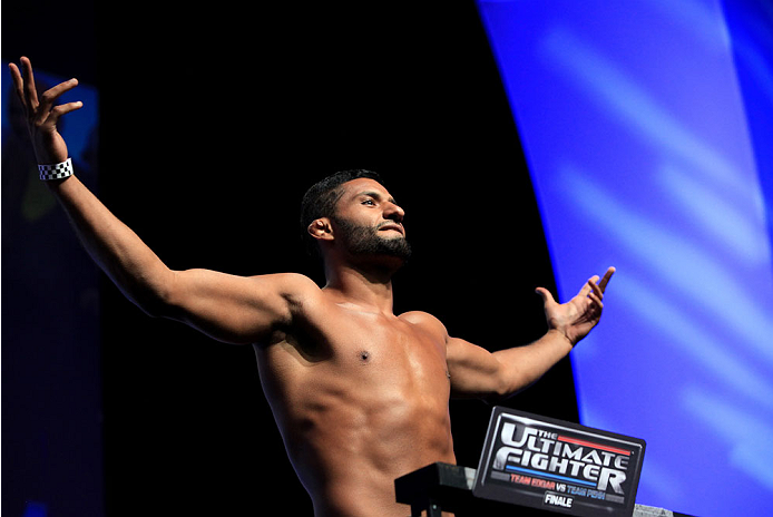 LAS VEGAS, NV - JULY 5: Diego Lima weighs in during the TUF 19 Finale weigh-in inside the Mandalay Bay Convention Center on July 5, 2014 in Las Vegas, Nevada.(Photo by Brandon Magnus/Zuffa LLC/Zuffa LLC via Getty Images)