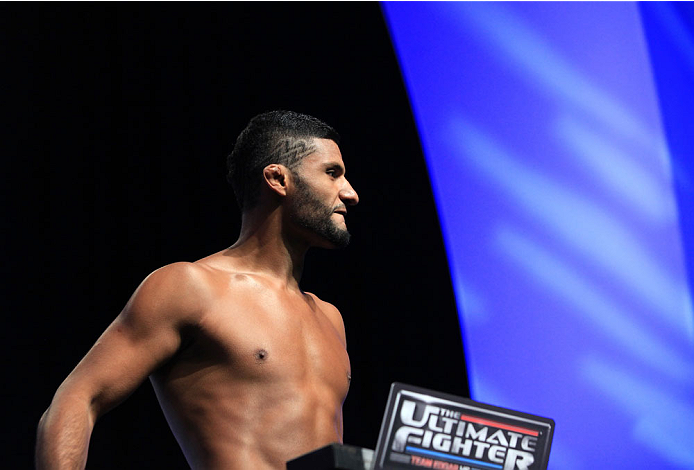 LAS VEGAS, NV - JULY 5: Diego Lima weighs in during the TUF 19 Finale weigh-in inside the Mandalay Bay Convention Center on July 5, 2014 in Las Vegas, Nevada.(Photo by Brandon Magnus/Zuffa LLC/Zuffa LLC via Getty Images)