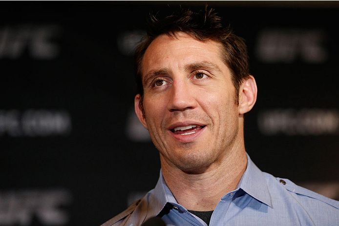 QUEBEC CITY, CANADA - APRIL 14: Tim Kennedy interacts with media during the UFC Ultimate Media Day at the TRYP Quebec Hotel on April 14, 2014 in Quebec City, Quebec, Canada. (Photo by Josh Hedges/Zuffa LLC/Zuffa LLC via Getty Images)