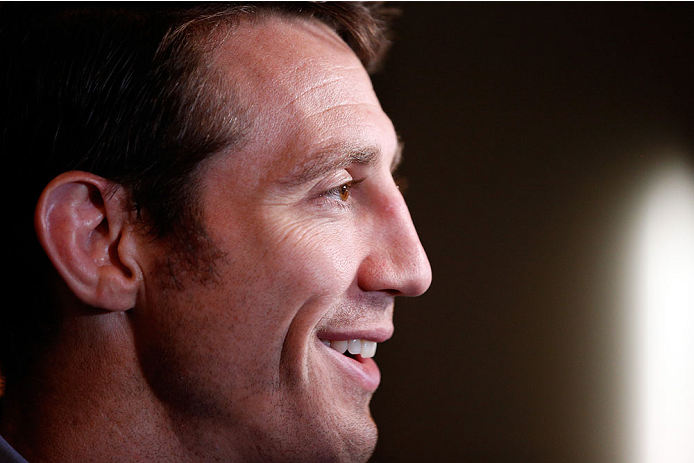 QUEBEC CITY, CANADA - APRIL 14: Tim Kennedy interacts with media during the UFC Ultimate Media Day at the TRYP Quebec Hotel on April 14, 2014 in Quebec City, Quebec, Canada. (Photo by Josh Hedges/Zuffa LLC/Zuffa LLC via Getty Images)