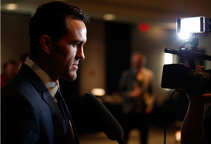 QUEBEC CITY, CANADA - APRIL 14: Kyle Noke interacts with media during the UFC Ultimate Media Day at the TRYP Quebec Hotel on April 14, 2014 in Quebec City, Quebec, Canada. (Photo by Josh Hedges/Zuffa LLC/Zuffa LLC via Getty Images)