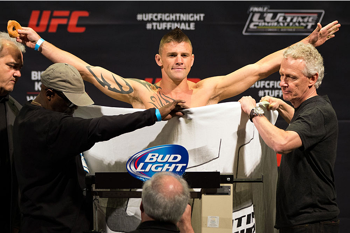 QUEBEC CITY, CANADA - APRIL 15: Tim Gorman weighs in during the TUF Nations Finale weigh-in at Colisee Pepsi on April 15, 2014 in Quebec City, Quebec, Canada. (Photo by Josh Hedges/Zuffa LLC/Zuffa LLC via Getty Images)