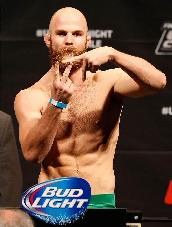 QUEBEC CITY, CANADA - APRIL 15: Richard Walsh weighs in during the TUF Nations Finale weigh-in at Colisee Pepsi on April 15, 2014 in Quebec City, Quebec, Canada. (Photo by Josh Hedges/Zuffa LLC/Zuffa LLC via Getty Images)