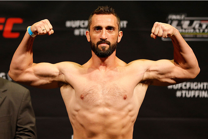 QUEBEC CITY, CANADA - APRIL 15: Vik Grujic weighs in during the TUF Nations Finale weigh-in at Colisee Pepsi on April 15, 2014 in Quebec City, Quebec, Canada. (Photo by Josh Hedges/Zuffa LLC/Zuffa LLC via Getty Images)