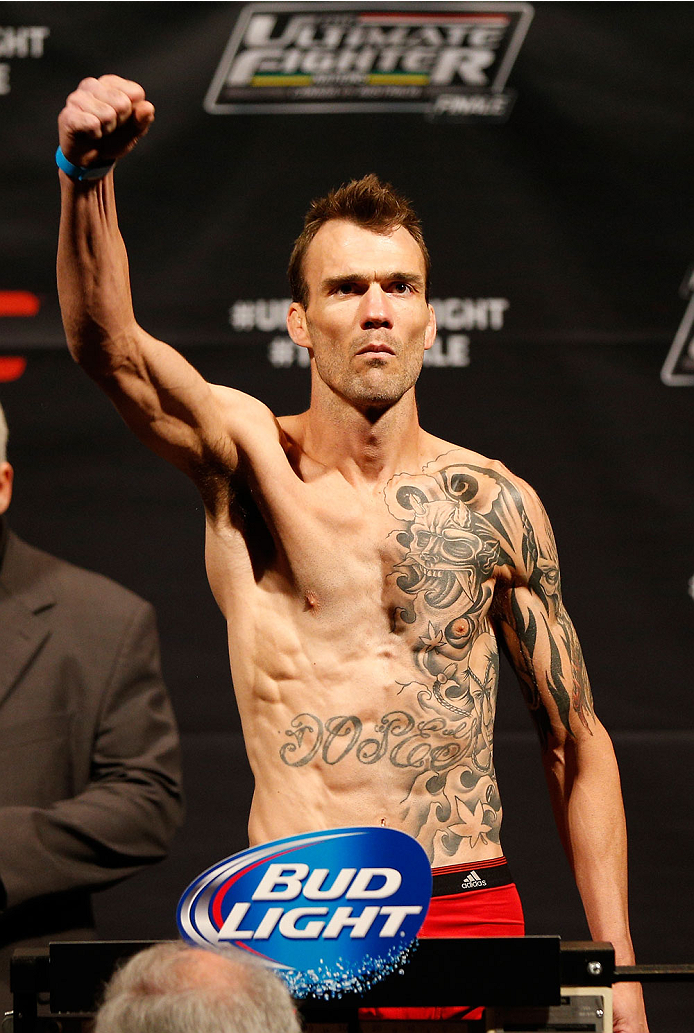 QUEBEC CITY, CANADA - APRIL 15: George Roop weighs in during the TUF Nations Finale weigh-in at Colisee Pepsi on April 15, 2014 in Quebec City, Quebec, Canada. (Photo by Josh Hedges/Zuffa LLC/Zuffa LLC via Getty Images)