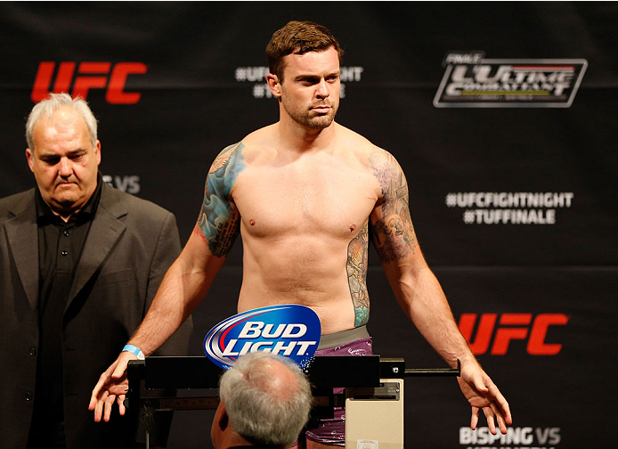 QUEBEC CITY, CANADA - APRIL 15: Sean O'Connell weighs in during the TUF Nations Finale weigh-in at Colisee Pepsi on April 15, 2014 in Quebec City, Quebec, Canada. (Photo by Josh Hedges/Zuffa LLC/Zuffa LLC via Getty Images)