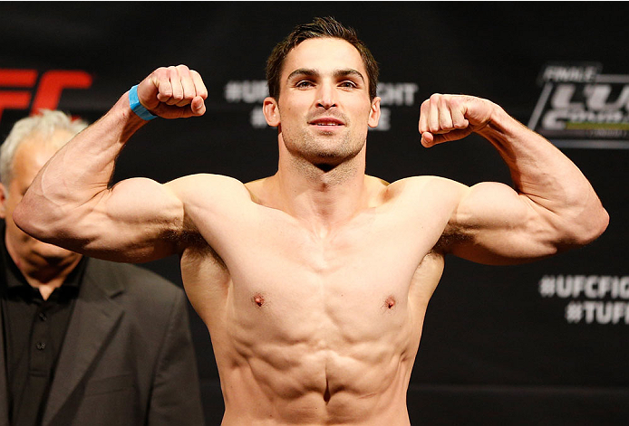 QUEBEC CITY, CANADA - APRIL 15: Sheldon Wescott weighs in during the TUF Nations Finale weigh-in at Colisee Pepsi on April 15, 2014 in Quebec City, Quebec, Canada. (Photo by Josh Hedges/Zuffa LLC/Zuffa LLC via Getty Images)