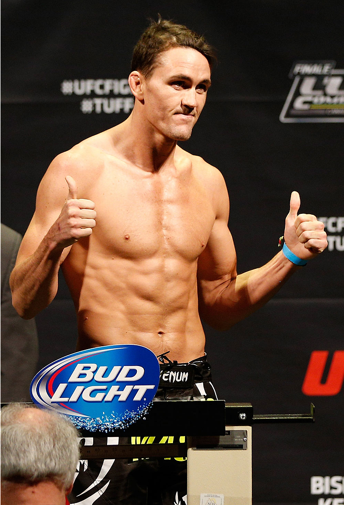QUEBEC CITY, CANADA - APRIL 15: Kyle Noke weighs in during the TUF Nations Finale weigh-in at Colisee Pepsi on April 15, 2014 in Quebec City, Quebec, Canada. (Photo by Josh Hedges/Zuffa LLC/Zuffa LLC via Getty Images)
