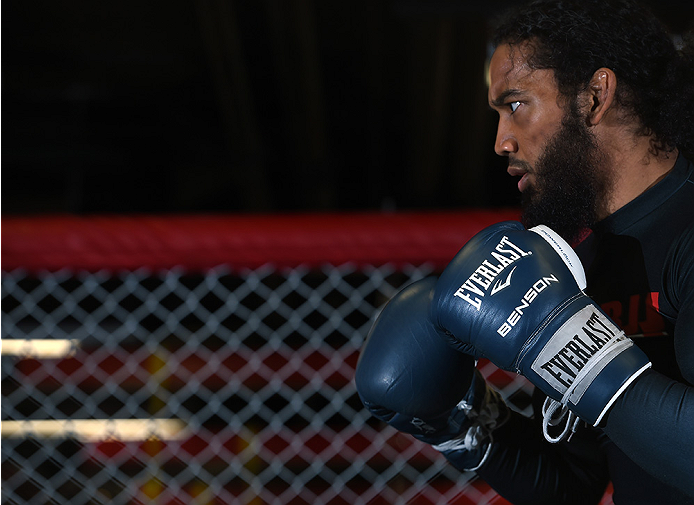 BOSTON, MA - JANUARY 15: UFC lightweight Benson 'Smooth' Henderson holds an open workout session for the media and fans at UFC Gym on January 15, 2015 in Boston, Massachusetts. (Photo by Jeff Bottari/Zuffa LLC/Zuffa LLC via Getty Images)