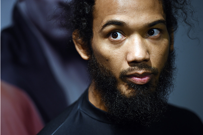 BOSTON, MA - JANUARY 15: UFC lightweight Benson 'Smooth' Henderson speaks to the media during an open workouts session at UFC Gym on January 15, 2015 in Boston, Massachusetts. (Photo by Jeff Bottari/Zuffa LLC/Zuffa LLC via Getty Images)