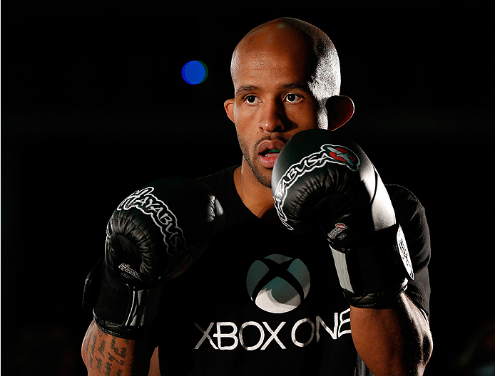 VANCOUVER, CANADA - JUNE 12: Demetrious Johnson holds an open training session for media at the EA Sports Capture Lab on June 12, 2014 in Vancouver, British Columbia, Canada. (Photo by Josh Hedges/Zuffa LLC/Zuffa LLC via Getty Images)