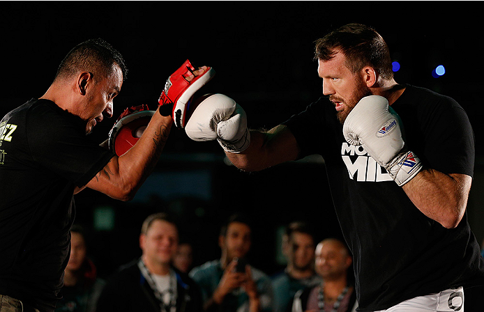 VANCOUVER, CANADA - JUNE 12: Ryan Bader holds an open training session for media at the EA Sports Capture Lab on June 12, 2014 in Vancouver, British Columbia, Canada. (Photo by Josh Hedges/Zuffa LLC/Zuffa LLC via Getty Images)
