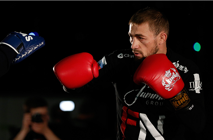 VANCOUVER, CANADA - JUNE 12: Ali Bagautinov holds an open training session for media at the EA Sports Capture Lab on June 12, 2014 in Vancouver, British Columbia, Canada. (Photo by Josh Hedges/Zuffa LLC/Zuffa LLC via Getty Images)