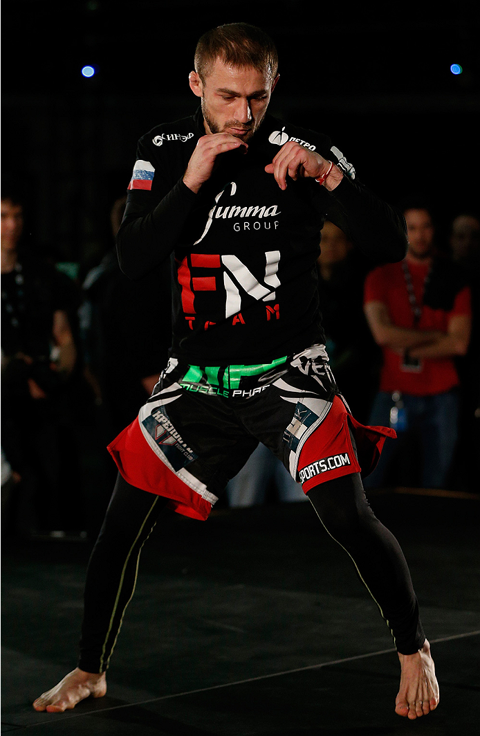 VANCOUVER, CANADA - JUNE 12: Ali Bagautinov holds an open training session for media at the EA Sports Capture Lab on June 12, 2014 in Vancouver, British Columbia, Canada. (Photo by Josh Hedges/Zuffa LLC/Zuffa LLC via Getty Images)