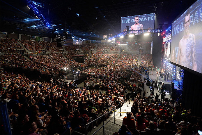 LAS VEGAS, NV - JULY 4: A general view during the UFC 175 weigh-in inside the Mandalay Bay Events Center on July 4, 2014 in Las Vegas, Nevada. (Photo by Jeff Bottari/Zuffa LLC/Zuffa LLC via Getty Images)