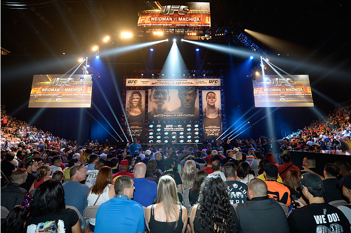 LAS VEGAS, NV - JULY 4: A general view during the UFC 175 weigh-in inside the Mandalay Bay Events Center on July 4, 2014 in Las Vegas, Nevada. (Photo by Jeff Bottari/Zuffa LLC/Zuffa LLC via Getty Images)