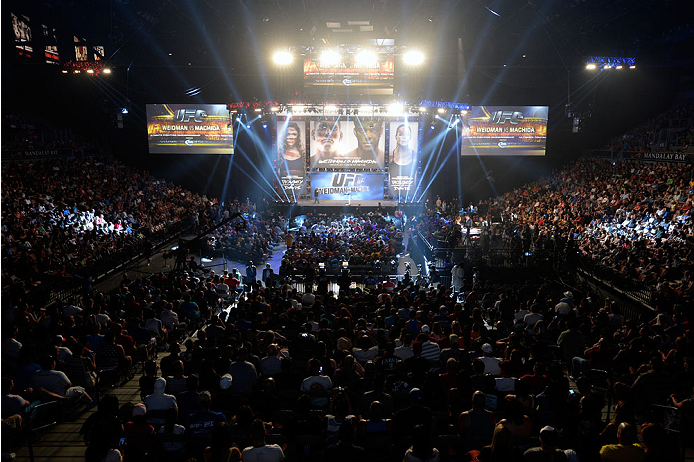 LAS VEGAS, NV - JULY 4: A general view during the UFC 175 weigh-in inside the Mandalay Bay Events Center on July 4, 2014 in Las Vegas, Nevada. (Photo by Jeff Bottari/Zuffa LLC/Zuffa LLC via Getty Images)