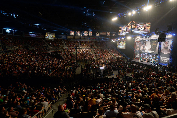 LAS VEGAS, NV - JULY 4: A general view during the UFC 175 weigh-in inside the Mandalay Bay Events Center on July 4, 2014 in Las Vegas, Nevada. (Photo by Jeff Bottari/Zuffa LLC/Zuffa LLC via Getty Images)