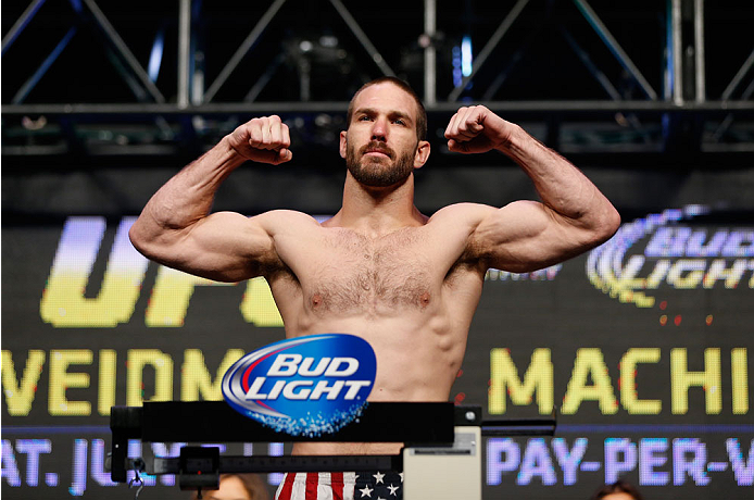 LAS VEGAS, NV - JULY 04: Bubba Bush weighs in during the UFC 175 weigh-in inside the Mandalay Bay Events Center on July 4, 2014 in Las Vegas, Nevada. (Photo by Josh Hedges/Zuffa LLC/Zuffa LLC via Getty Images)