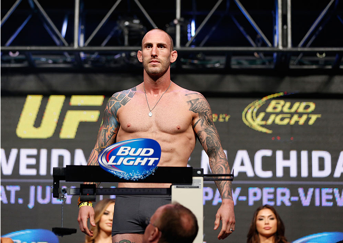LAS VEGAS, NV - JULY 04: Luke Zachrich weighs in during the UFC 175 weigh-in inside the Mandalay Bay Events Center on July 4, 2014 in Las Vegas, Nevada. (Photo by Josh Hedges/Zuffa LLC/Zuffa LLC via Getty Images)