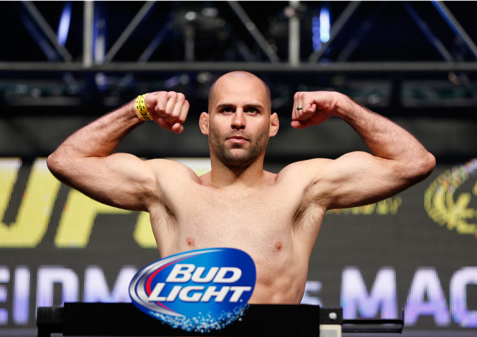 LAS VEGAS, NV - JULY 04: Kenny Robertson weighs in during the UFC 175 weigh-in inside the Mandalay Bay Events Center on July 4, 2014 in Las Vegas, Nevada. (Photo by Josh Hedges/Zuffa LLC/Zuffa LLC via Getty Images)