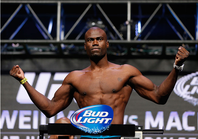 LAS VEGAS, NV - JULY 04: Uriah Hall weighs in during the UFC 175 weigh-in inside the Mandalay Bay Events Center on July 4, 2014 in Las Vegas, Nevada. (Photo by Josh Hedges/Zuffa LLC/Zuffa LLC via Getty Images)