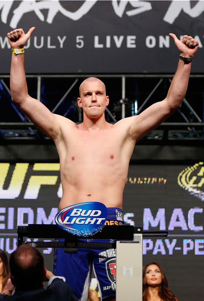 LAS VEGAS, NV - JULY 04: Steven Struve weighs in during the UFC 175 weigh-in inside the Mandalay Bay Events Center on July 4, 2014 in Las Vegas, Nevada. (Photo by Josh Hedges/Zuffa LLC/Zuffa LLC via Getty Images)