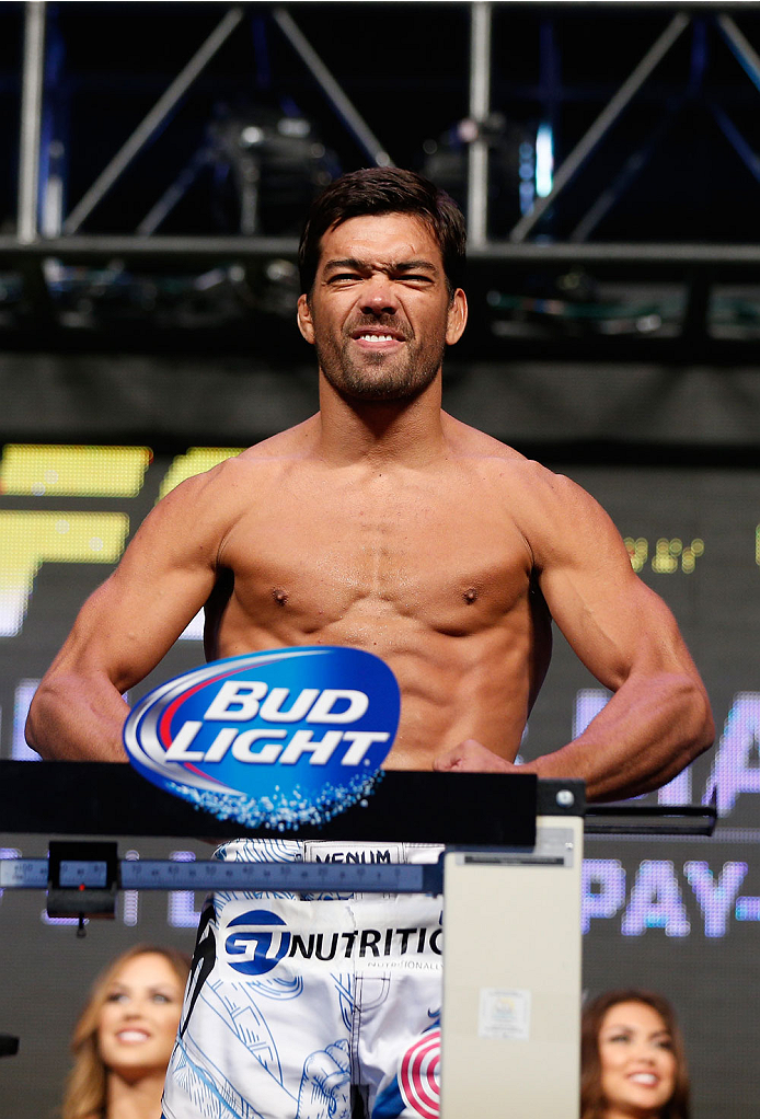 LAS VEGAS, NV - JULY 04: Lyoto Machida weighs in during the UFC 175 weigh-in inside the Mandalay Bay Events Center on July 4, 2014 in Las Vegas, Nevada. (Photo by Josh Hedges/Zuffa LLC/Zuffa LLC via Getty Images)