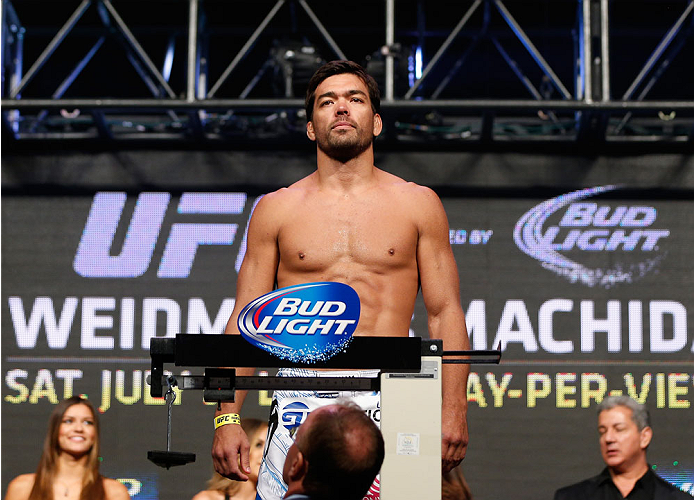 LAS VEGAS, NV - JULY 04: Lyoto Machida weighs in during the UFC 175 weigh-in inside the Mandalay Bay Events Center on July 4, 2014 in Las Vegas, Nevada. (Photo by Josh Hedges/Zuffa LLC/Zuffa LLC via Getty Images)
