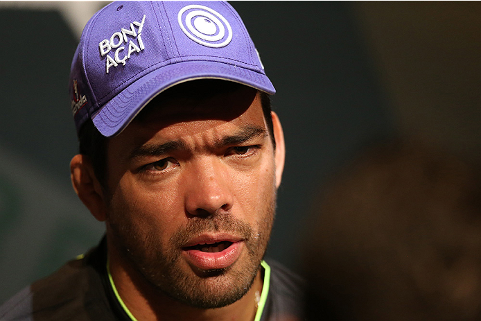 LAS VEGAS, NV - JULY 03: UFC middleweight title challenger Lyoto Machida interacts with media during the UFC Ultimate Media Day at the Mandalay Bay Resort and Casino on July 3, 2014 in Las Vegas, Nevada. (Photo by Josh Hedges/Zuffa LLC/Zuffa LLC via Get