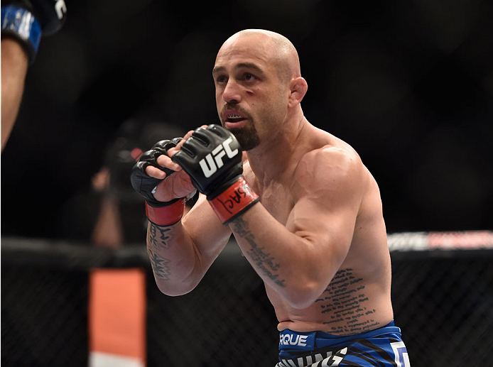 LAS VEGAS, NV - SEPTEMBER 27: Manval Gamburyan in their bantamweight fight during the UFC 178 event inside the MGM Grand Garden Arena on September 27, 2014 in Las Vegas, Nevada. (Photo by Jeff Bottari/Zuffa LLC/Zuffa LLC via Getty Images)