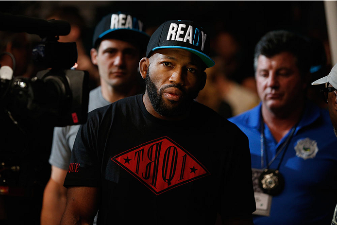 LAS VEGAS, NV - SEPTEMBER 27: John Howard enters the arena for his welterweight fight against Brian Ebersold during the UFC 178 event inside the MGM Grand Garden Arena on September 27, 2014 in Las Vegas, Nevada. (Photo by Josh Hedges/Zuffa LLC/Zuffa LLC