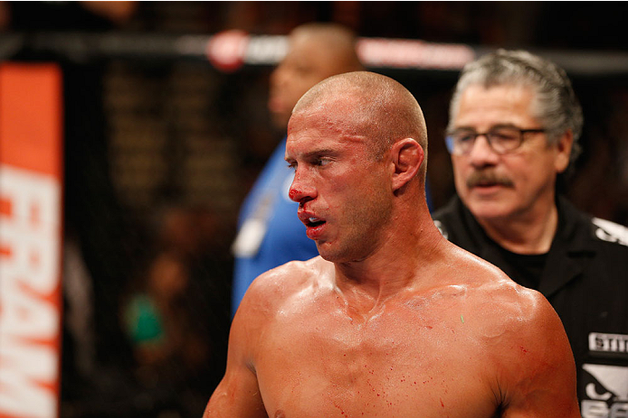 LAS VEGAS, NV - SEPTEMBER 27: Donald Cerrone after his lightweight fight with Eddie Alvarez during the UFC 178 event inside the MGM Grand Garden Arena on September 27, 2014 in Las Vegas, Nevada. (Photo by Josh Hedges/Zuffa LLC/Zuffa LLC via Getty Images