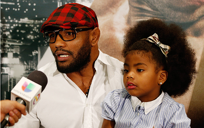 LAS VEGAS, NV - SEPTEMBER 25: Yoel Romero of Cuba interacts with media during the UFC 178 Ultimate Media Day at the MGM Grand Hotel/Casino on September 25, 2014 in Las Vegas, Nevada. (Photo by Josh Hedges/Zuffa LLC/Zuffa LLC via Getty Images)