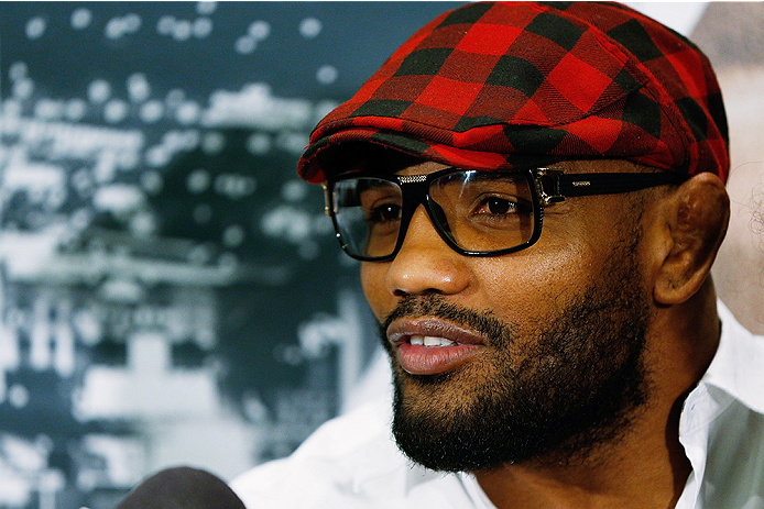 LAS VEGAS, NV - SEPTEMBER 25: Yoel Romero of Cuba interacts with media during the UFC 178 Ultimate Media Day at the MGM Grand Hotel/Casino on September 25, 2014 in Las Vegas, Nevada. (Photo by Josh Hedges/Zuffa LLC/Zuffa LLC via Getty Images)