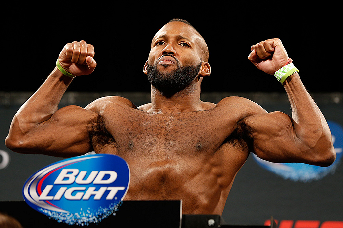 LAS VEGAS, NV - SEPTEMBER 26: John Howard weighs in during the UFC 178 weigh-in at the MGM Grand Conference Center on September 26, 2014 in Las Vegas, Nevada. (Photo by Josh Hedges/Zuffa LLC/Zuffa LLC via Getty Images)