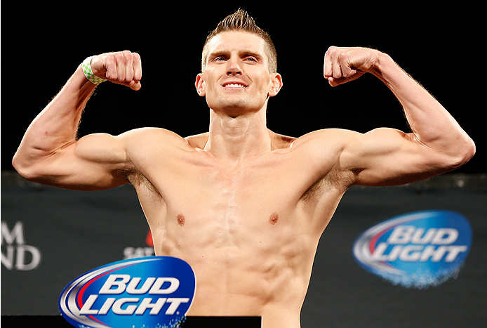 LAS VEGAS, NV - SEPTEMBER 26: Stephen Thompson weighs in during the UFC 178 weigh-in at the MGM Grand Conference Center on September 26, 2014 in Las Vegas, Nevada. (Photo by Josh Hedges/Zuffa LLC/Zuffa LLC via Getty Images)