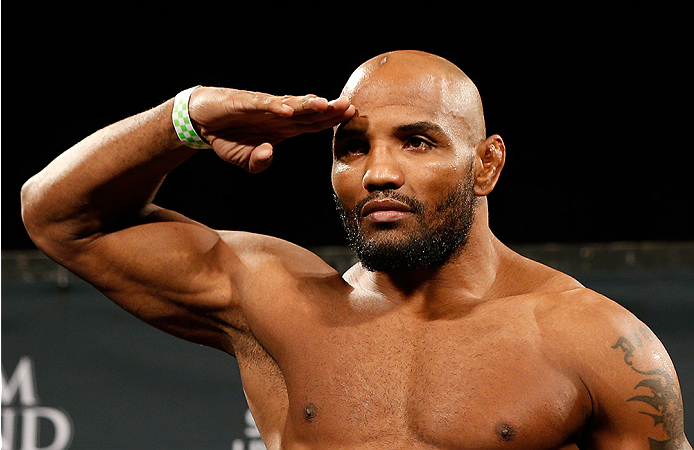 LAS VEGAS, NV - SEPTEMBER 26: Yoel Romero of Cuba weighs in during the UFC 178 weigh-in at the MGM Grand Conference Center on September 26, 2014 in Las Vegas, Nevada. (Photo by Josh Hedges/Zuffa LLC/Zuffa LLC via Getty Images)