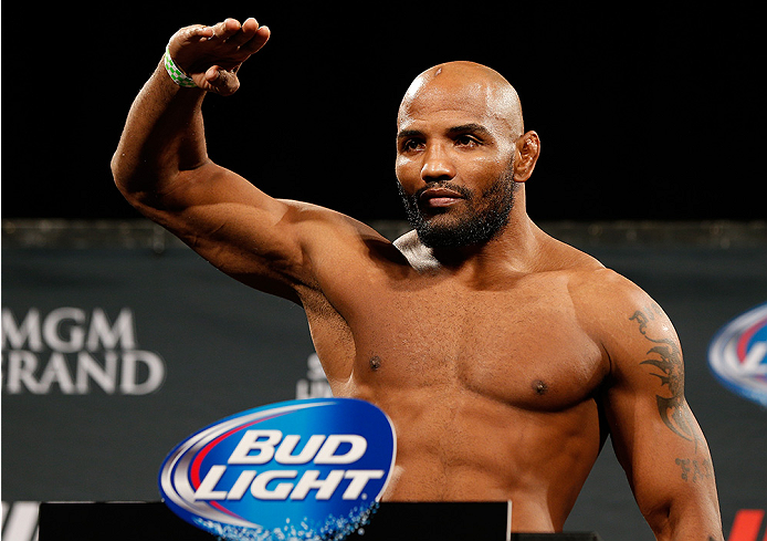 LAS VEGAS, NV - SEPTEMBER 26: Yoel Romero of Cuba weighs in during the UFC 178 weigh-in at the MGM Grand Conference Center on September 26, 2014 in Las Vegas, Nevada. (Photo by Josh Hedges/Zuffa LLC/Zuffa LLC via Getty Images)