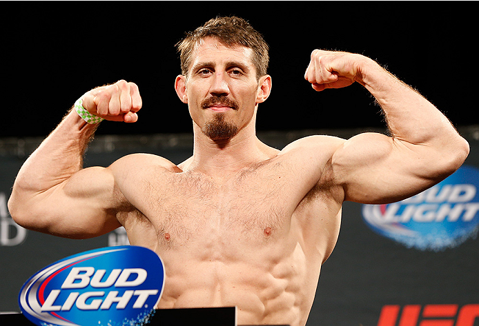 LAS VEGAS, NV - SEPTEMBER 26: Tim Kennedy weighs in during the UFC 178 weigh-in at the MGM Grand Conference Center on September 26, 2014 in Las Vegas, Nevada. (Photo by Josh Hedges/Zuffa LLC/Zuffa LLC via Getty Images)
