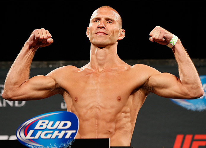LAS VEGAS, NV - SEPTEMBER 26: Donald "Cowboy" Cerrone weighs in during the UFC 178 weigh-in at the MGM Grand Conference Center on September 26, 2014 in Las Vegas, Nevada. (Photo by Josh Hedges/Zuffa LLC/Zuffa LLC via Getty Images)
