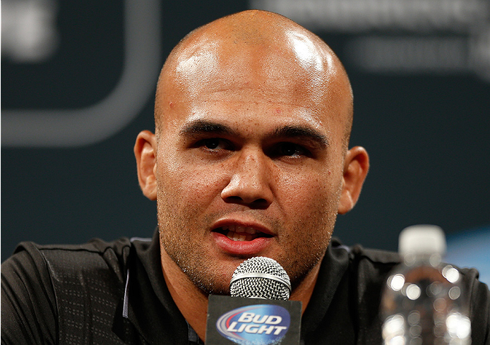 LAS VEGAS, NV - SEPTEMBER 26: Robbie Lawler interacts with media and fans during the UFC 181 press conference at the MGM Grand Conference Center on September 26, 2014 in Las Vegas, Nevada. (Photo by Josh Hedges/Zuffa LLC/Zuffa LLC via Getty Images)