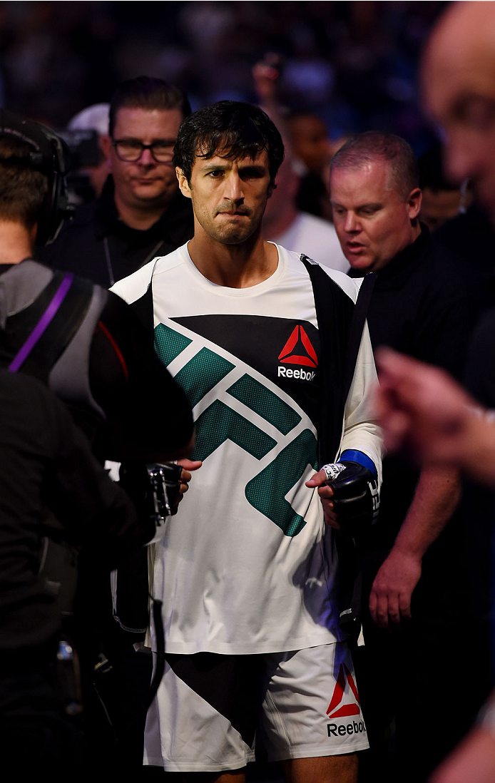 MELBOURNE, AUSTRALIA - NOVEMBER 15: Akbarh Arreola walks to the Octagon before fighting against Jake Matthews in their lightweight bout during the UFC 193 event at Etihad Stadium on November 15, 2015 in Melbourne, Australia. (Photo by Josh Hedges/Zuffa