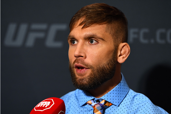 LAS VEGAS, NV - DECEMBER 09: Jeremy Stephens interacts with media during the UFC Ultimate Media Day at MGM Grand Hotel & Casino on December 9, 2015 in Las Vegas, Nevada. (Photo by Josh Hedges/Zuffa LLC/Zuffa LLC via Getty Images)