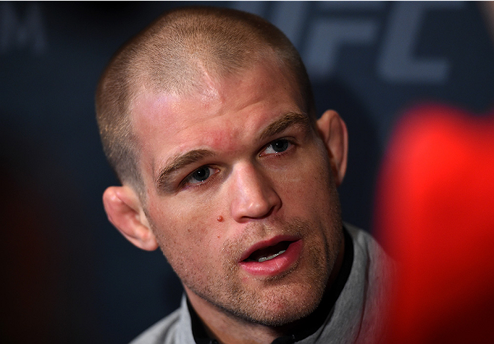LAS VEGAS, NV - DECEMBER 09: Evan Dunham interacts with media during the UFC Ultimate Media Day at MGM Grand Hotel & Casino on December 9, 2015 in Las Vegas, Nevada. (Photo by Josh Hedges/Zuffa LLC/Zuffa LLC via Getty Images)